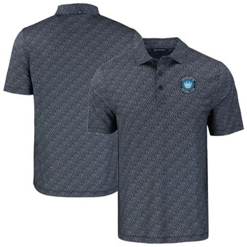 Men's Cutter & Buck Charlotte FC Pike Eco Pebble Print Stretch Recycled Polo
