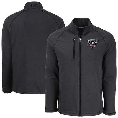Men's Cutter & Buck Heather D.C. United Peshastin Eco Fleece Recycled Full-Zip Jacket