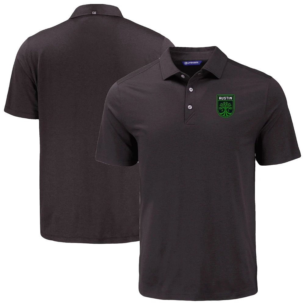 Men's Cutter & Buck Black Austin FC Coastline Epic Comfort Eco Recycled Polo