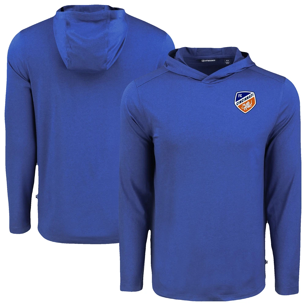 Men's Cutter & Buck FC Cincinnati Coastline Epic Comfort Eco Recycled Long Sleeve Hoodie T-Shirt