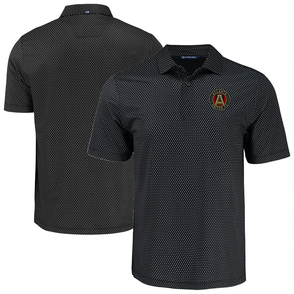 Men's Cutter & Buck Atlanta United FC Pike Eco Shadow Check Print Recycled Polo