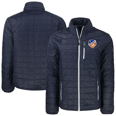 Men's Cutter & Buck Navy FC Cincinnati Rainier PrimaLoft Eco Insulated Full-Zip Puffer Jacket