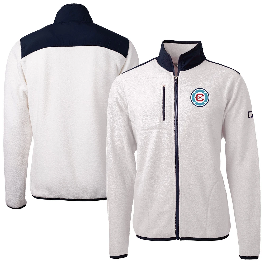 Men's Cutter & Buck Chicago Fire Cascade Eco Sherpa Fleece Full-Zip Jacket