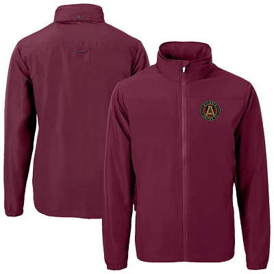 Men's Cutter & Buck Maroon Atlanta United FC Charter Eco Recycled Full-Zip Jacket