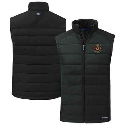 Men's Cutter & Buck Atlanta United FC Evoke Hybrid Eco Softshell Recycled Full-Zip Vest