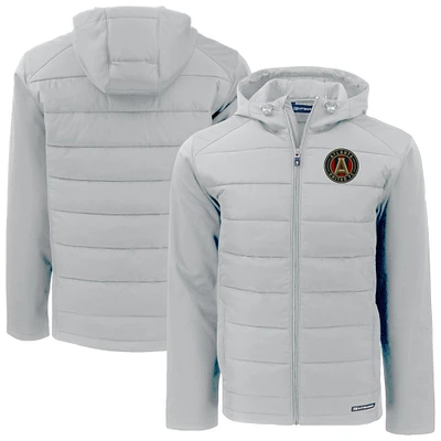 Men's Cutter & Buck Atlanta United FC Evoke Hybrid Eco Softshell Recycled Full-Zip Hooded Jacket