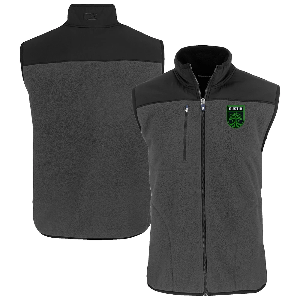 Men's Cutter & Buck Austin FC Cascade Eco Fleece Full-Zip Vest