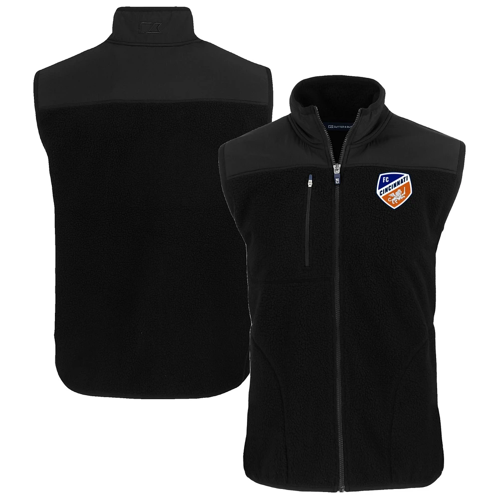 Men's Cutter & Buck FC Cincinnati Cascade Eco Fleece Full-Zip Vest
