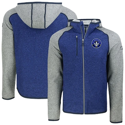 Men's Cutter & Buck Heather CF Montreal Mainsail Full-Zip Hooded Jacket