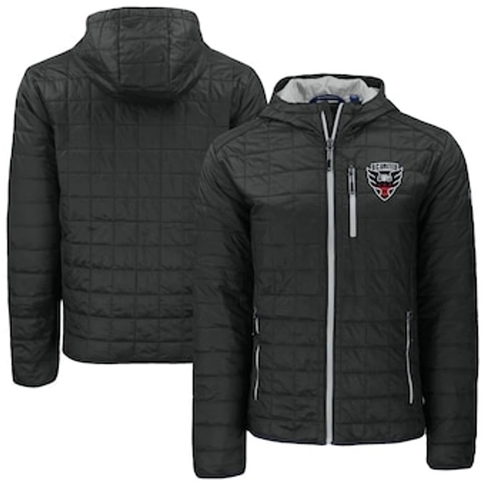 Men's Cutter & Buck Black D.C. United Rainier Primaloft Eco Full-Zip Hooded Jacket