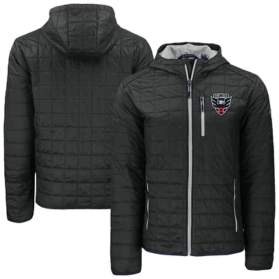 Men's Cutter & Buck Black D.C. United Rainier Primaloft Eco Full-Zip Hooded Jacket