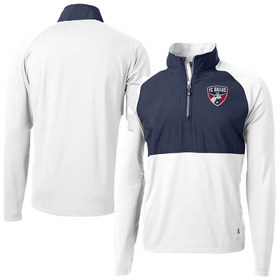 Men's Cutter & Buck FC Dallas Adapt Eco Knit Hybrid Recycled Quarter-Zip Pullover Top