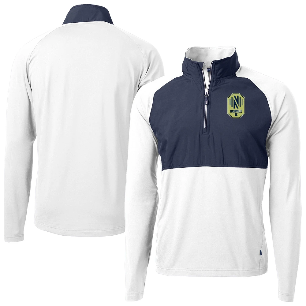 Men's Cutter & Buck Nashville SC Adapt Eco Knit Hybrid Recycled Quarter-Zip Pullover Top