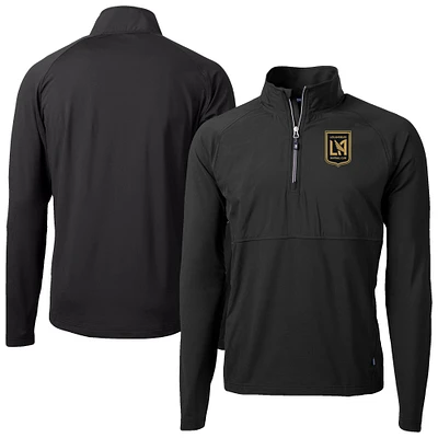 Men's Cutter & Buck LAFC Adapt Eco Knit Hybrid Recycled Quarter-Zip Pullover Top