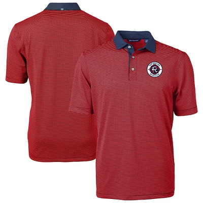 Men's Cutter & Buck New England Revolution Virtue Eco Pique Micro Stripe Recycled Polo