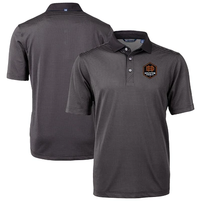 Men's Cutter & Buck Houston Dynamo FC Virtue Eco Pique Micro Stripe Recycled Polo