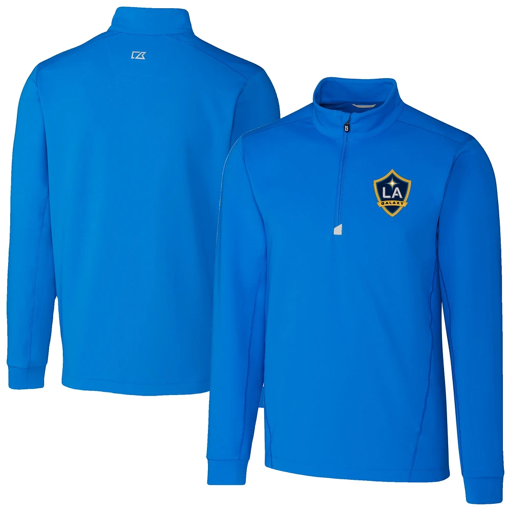 Men's Cutter & Buck LA Galaxy Traverse Stretch Eco Quarter-Zip Pullover Top