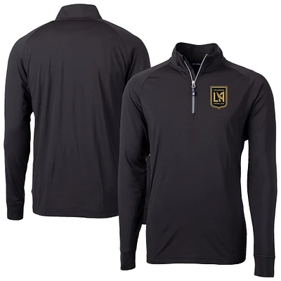 Men's Cutter & Buck LAFC Adapt Eco Knit Stretch Recycled Raglan Quarter-Zip Pullover Top
