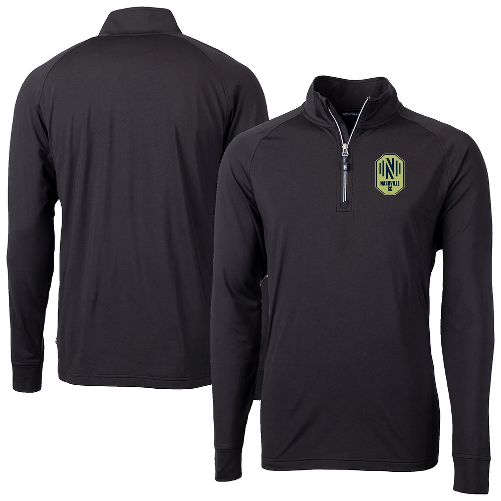 Men's Cutter & Buck Nashville SC Adapt Eco Knit Stretch Recycled Raglan Quarter-Zip Pullover Top