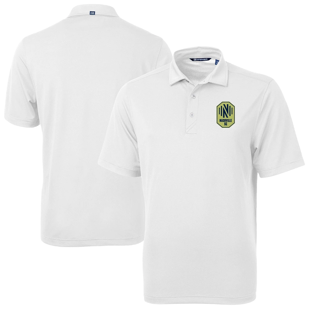 Men's Cutter & Buck White Nashville SC Virtue Eco Pique Recycled Polo