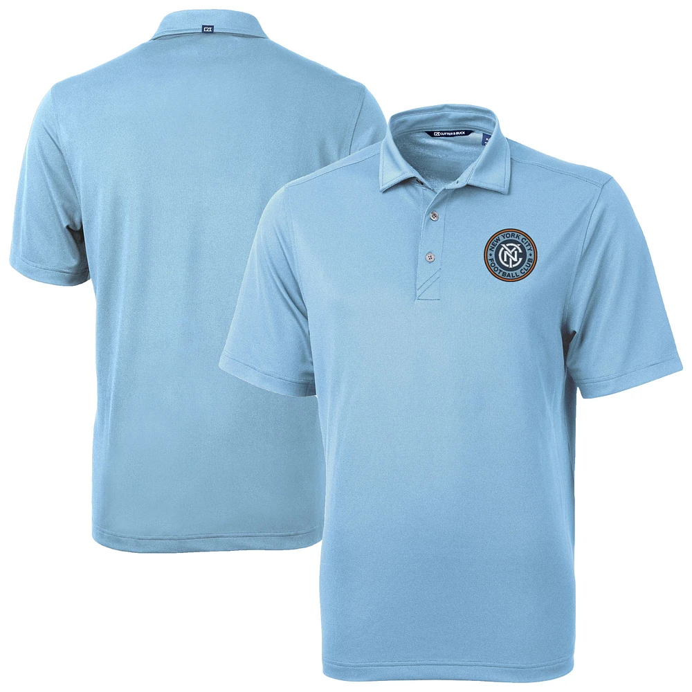 Men's Cutter & Buck Powder Blue New York City FC Virtue Eco Pique Recycled Polo