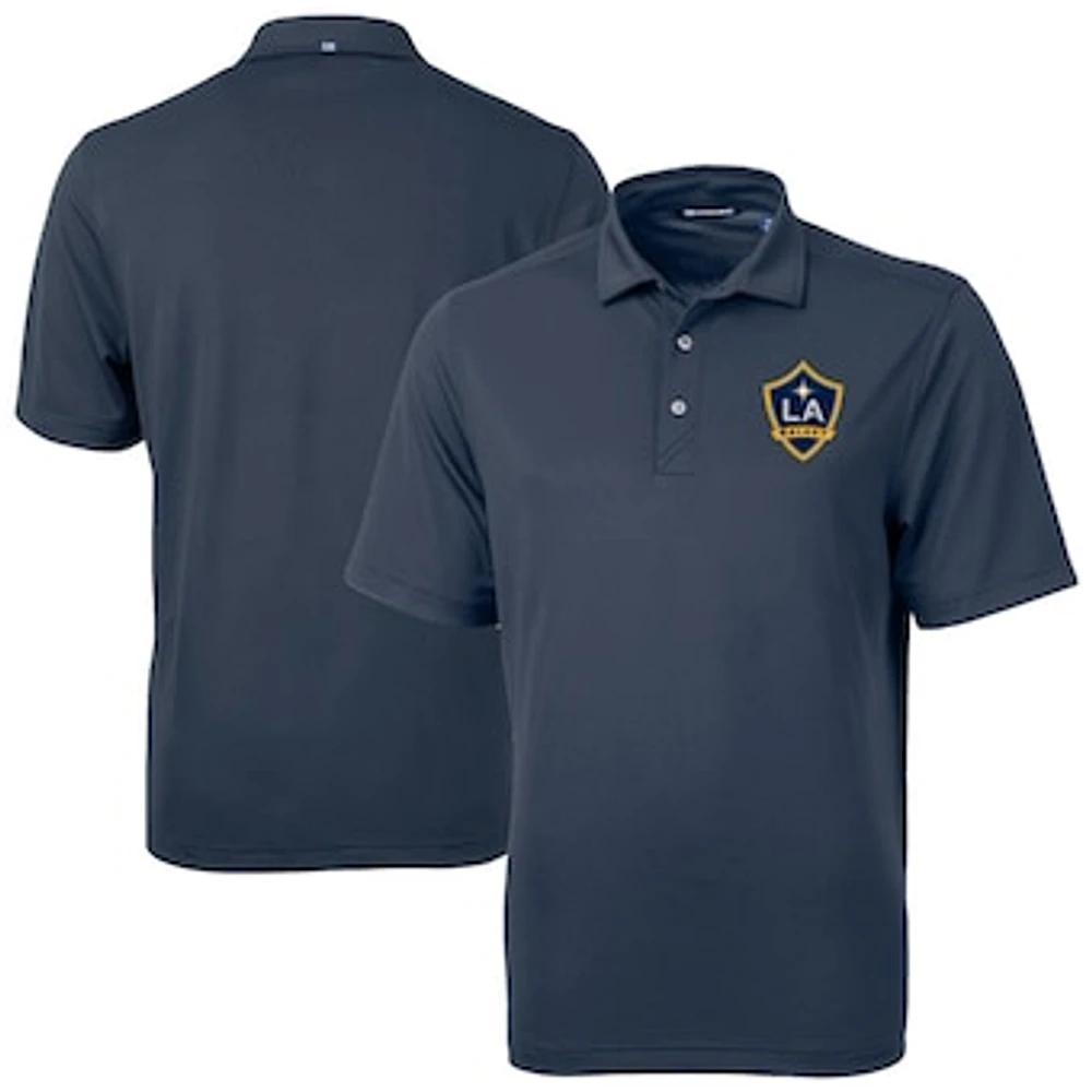 Men's Cutter & Buck Navy LA Galaxy Virtue Eco Pique Recycled Polo