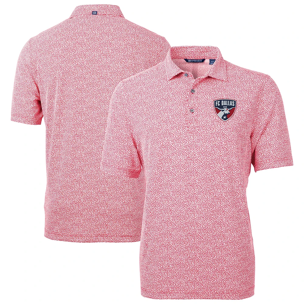 Men's Cutter & Buck FC Dallas DryTec Virtue Eco Pique Botanical Print Recycled Polo