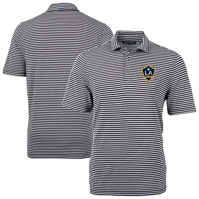 Men's Cutter & Buck LA Galaxy DryTec Virtue Eco Pique Stripe Recycled Polo