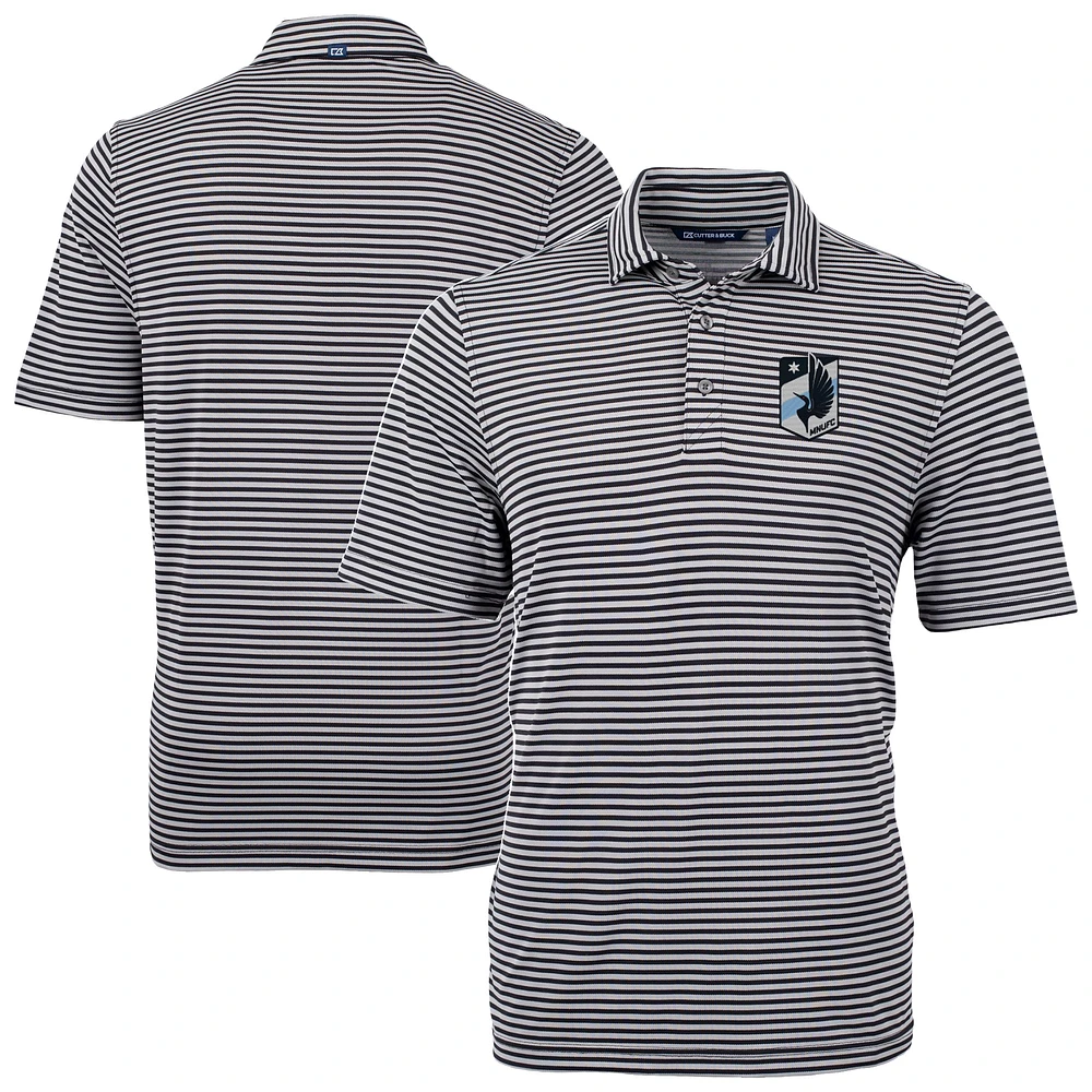 Men's Cutter & Buck Minnesota United FC DryTec Virtue Eco Pique Stripe Recycled Polo