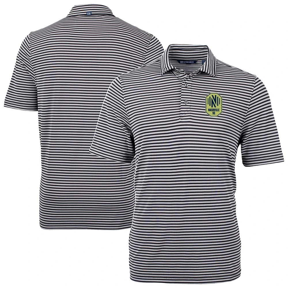 Men's Cutter & Buck Nashville SC DryTec Virtue Eco Pique Stripe Recycled Polo