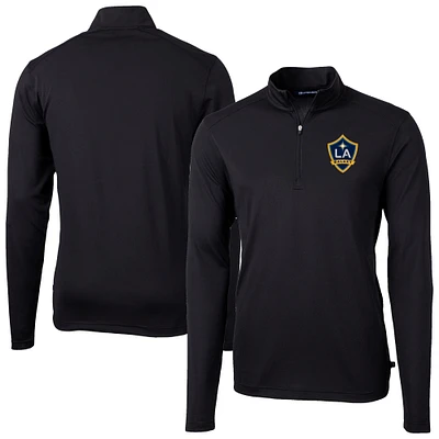 Men's Cutter & Buck LA Galaxy DryTec Virtue Eco Pique Recycled Quarter-Zip Pullover