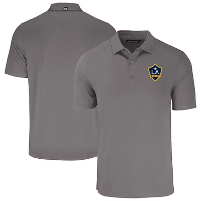 Men's Cutter & Buck Gray LA Galaxy Forge Eco Stretch Recycled Polo