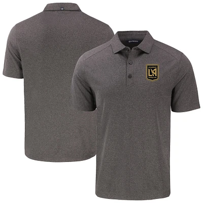Men's Cutter & Buck Heather Black LAFC Forge Eco Stretch Recycled Polo