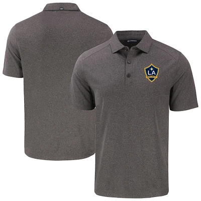 Men's Cutter & Buck Heather Black LA Galaxy Forge Eco Stretch Recycled Polo