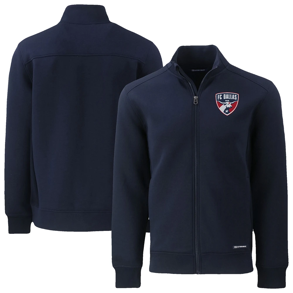 Men's Cutter & Buck Navy FC Dallas Roam Eco Recycled Full-Zip Jacket