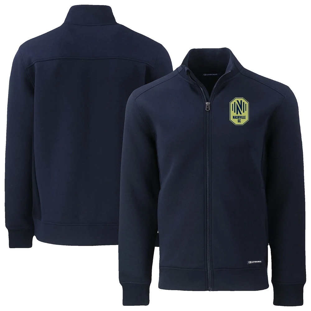 Men's Cutter & Buck Navy Nashville SC Roam Eco Recycled Full-Zip Jacket
