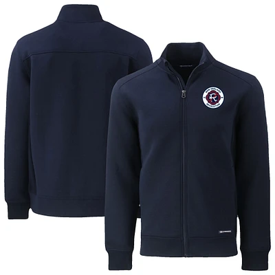 Men's Cutter & Buck Navy New England Revolution Roam Eco Recycled Full-Zip Jacket