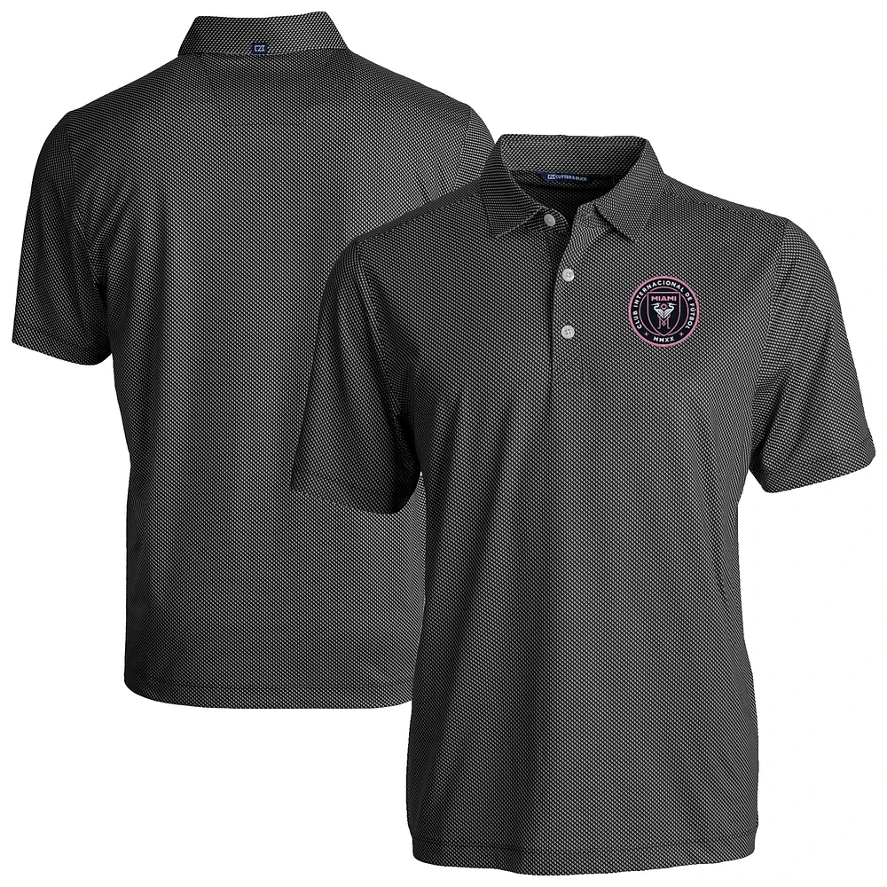 Men's Cutter & Buck White/ Inter Miami CF Pike Eco Symmetry Print Stretch Recycled Polo