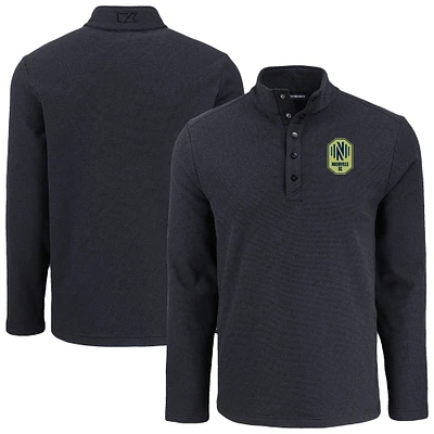 Men's Cutter & Buck Nashville SC Hunts Point Eco Textured Fleece Recycled Quarter-Snap Pullover