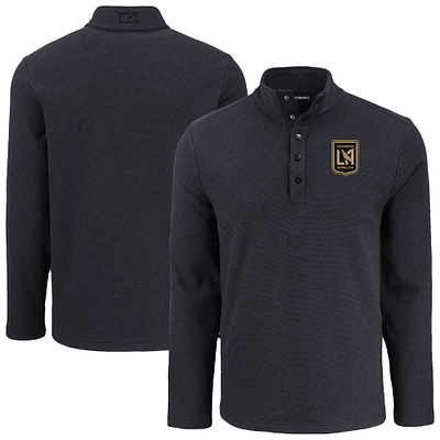 Men's Cutter & Buck LAFC Hunts Point Eco Textured Fleece Recycled Quarter-Snap Pullover
