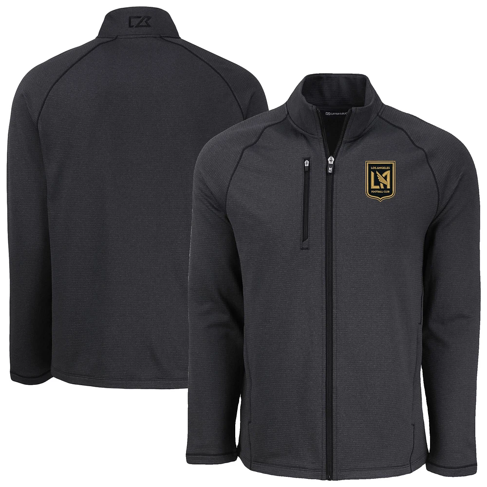 Men's Cutter & Buck Heather LAFC Peshastin Eco Fleece Recycled Raglan Full-Zip Jacket
