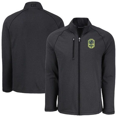 Men's Cutter & Buck Heather Nashville SC Peshastin Eco Fleece Recycled Raglan Full-Zip Jacket