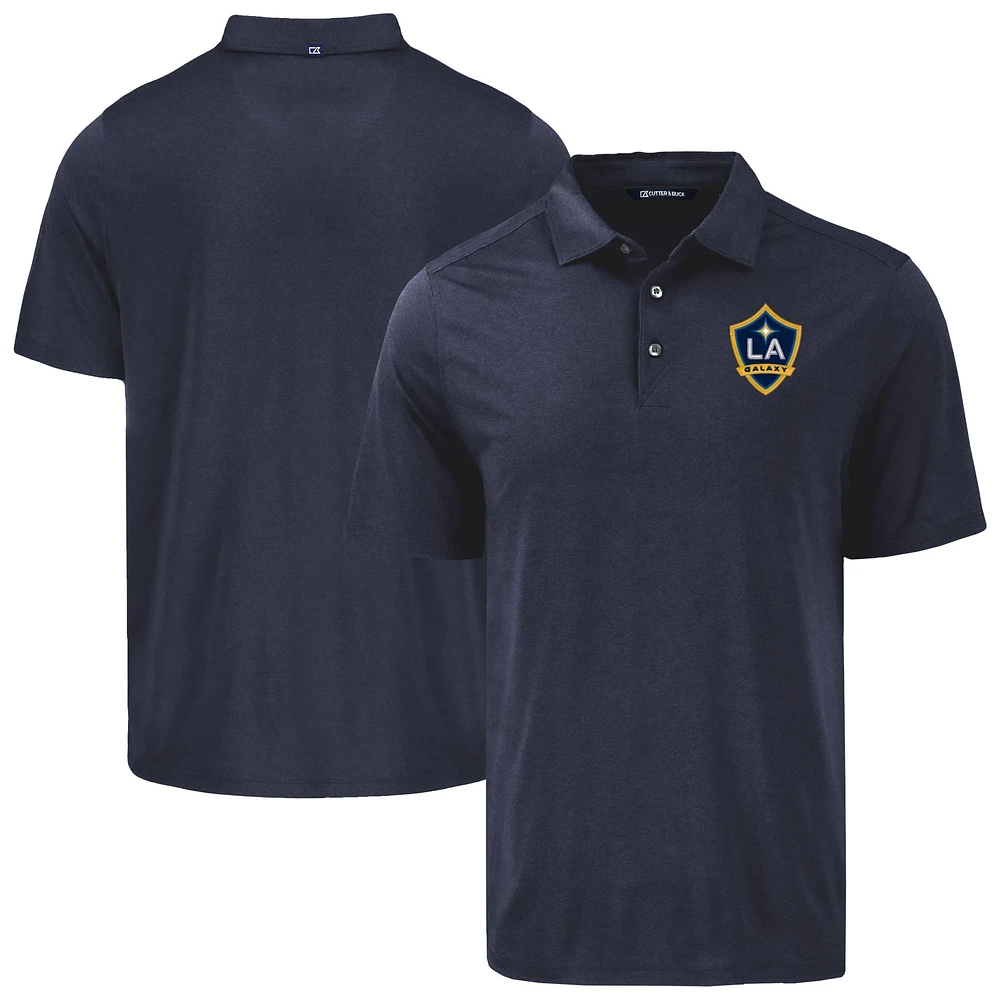 Men's Cutter & Buck Navy LA Galaxy Coastline Epic Comfort Eco Recycled Polo