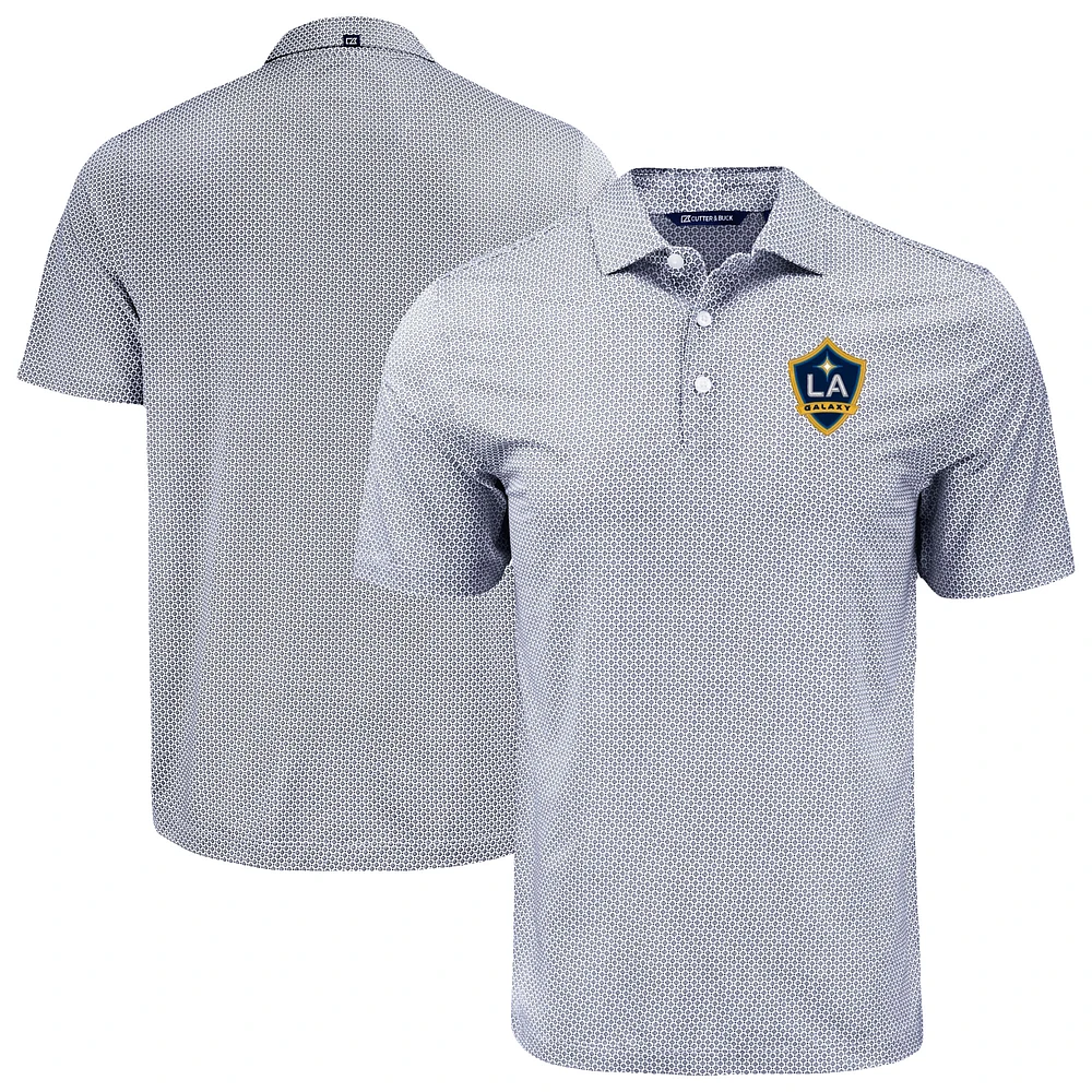 Men's Cutter & Buck LA Galaxy Pike Eco Diamond Dot Print Recycled Polo
