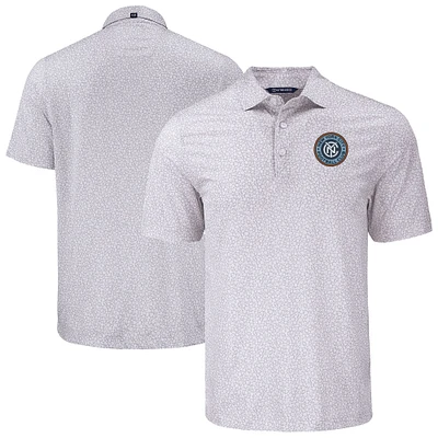 Men's Cutter & Buck New York City FC Pike Eco Flora Print Recycled Polo