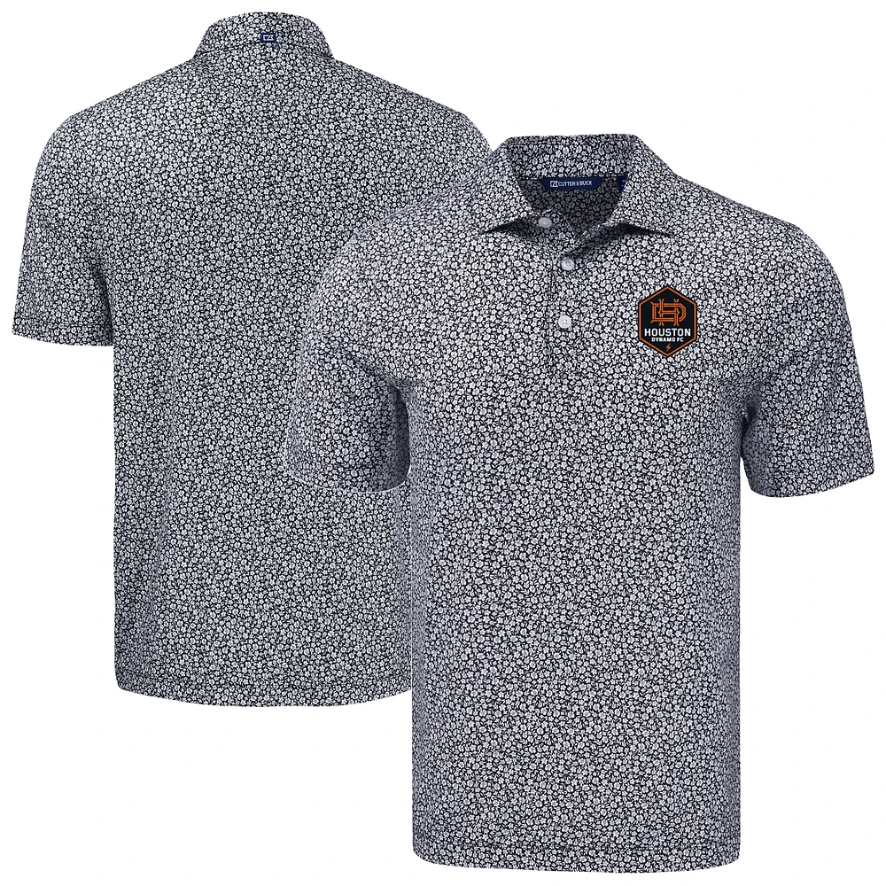 Men's Cutter & Buck Houston Dynamo FC Pike Eco Flora Print Recycled Polo