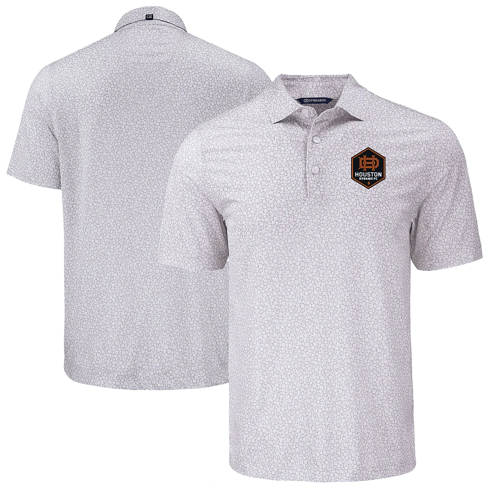 Men's Cutter & Buck Houston Dynamo FC Pike Eco Flora Print Recycled Polo