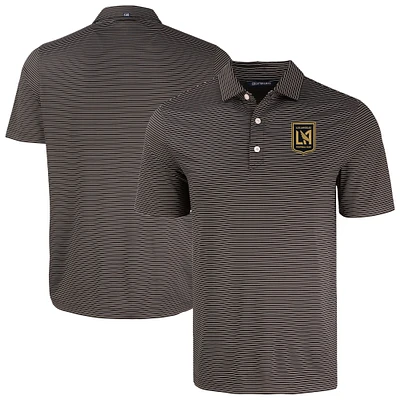 Men's Cutter & Buck LAFC Forge Eco Fine Line Stripe Stretch Recycled Polo