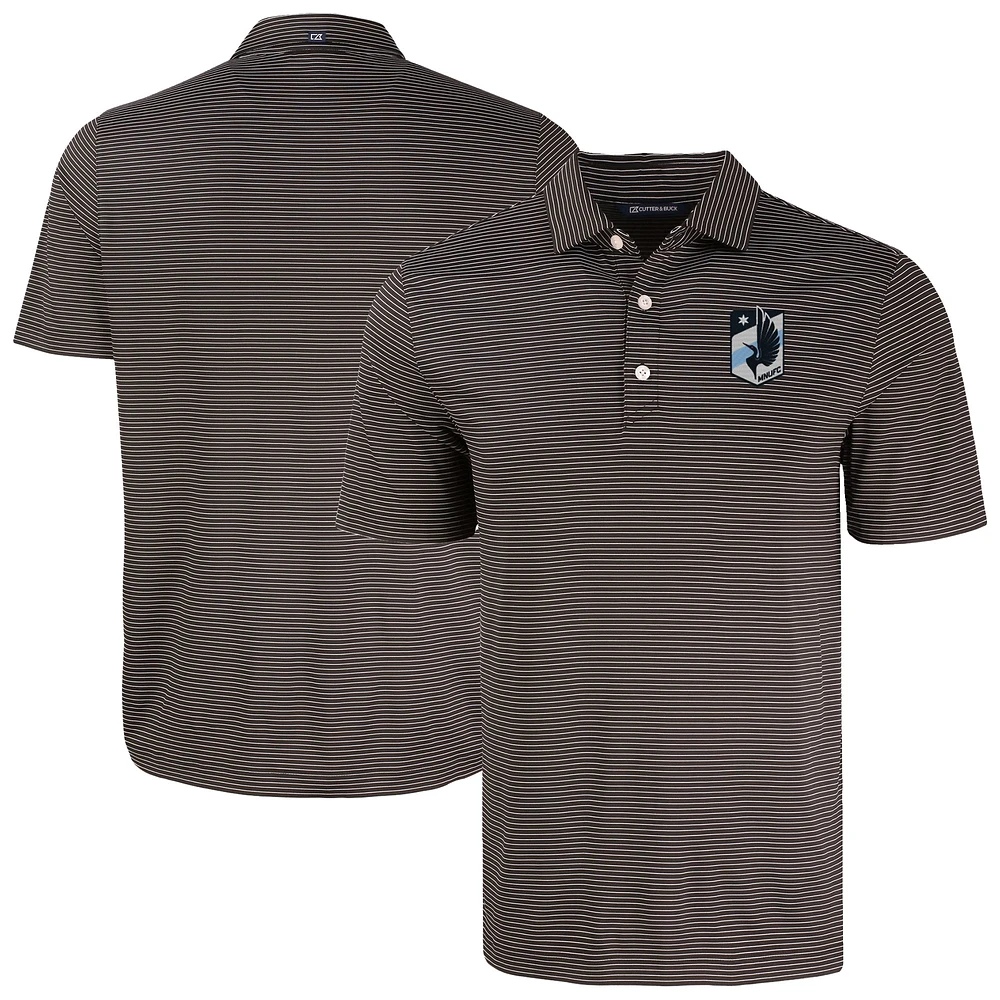 Men's Cutter & Buck Minnesota United FC Forge Eco Fine Line Stripe Stretch Recycled Polo