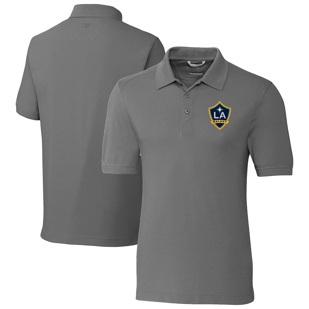 Men's Cutter & Buck LA Galaxy Advantage Eco Tri-Blend Pique Polo